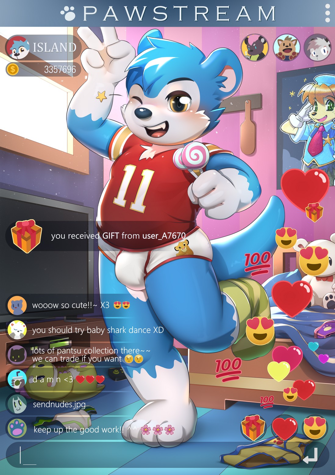 Rule 34 Dev - anthro briefs briefs_down butt_slap camera_view clothing duo  livestream male malemale slap spanking tail tail_pull text underwear young  zenthecaracal island_(character) mammal mustelid otter absurd_res  english_text hi_res|20399429610