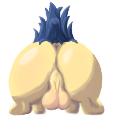 anus backsack balls big_balls butt butt_focus feral genitals male perineum rear_view simple_background solo white_background fuzzo nintendo pokemon generation_2_pokemon pokemon_(species) typhlosion 2023 digital_media_(artwork) low_res