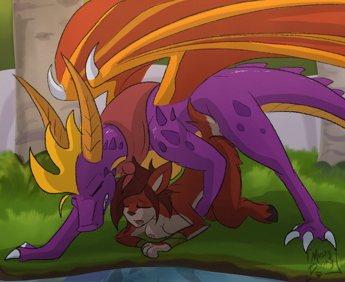 elora and spyro (spyro the dragon and etc) created by muskydusky