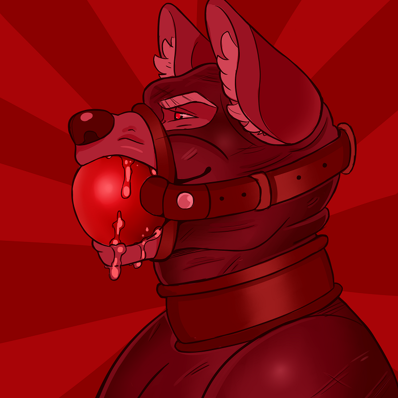 anthro ball_gag bdsm big_ball_gag bodily_fluids bondage bound clothing collar drooling gag gagged gimp glistening hero latex leather male muscular muscular_anthro muscular_male open_mouth oversized_ball_gag red_background saliva simple_background solo submissive submissive_male superhero noahsense safeword_(character) mammal procyonid raccoon rodent 1:1 bust_portrait digital_drawing_(artwork) digital_media_(artwork) portrait red_theme