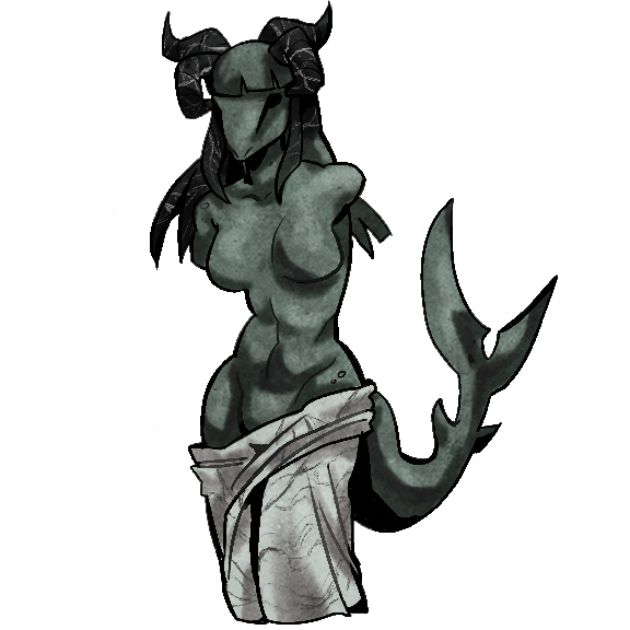 anthro black_hair breasts female grey_body hair long_hair sculpture shark_tail solo sprite statue unknown_artist darkest_dungeon daniela_sanchez fan_character fish marine shark 1:1 alpha_channel crossover trans_(lore) trans_woman_(lore)