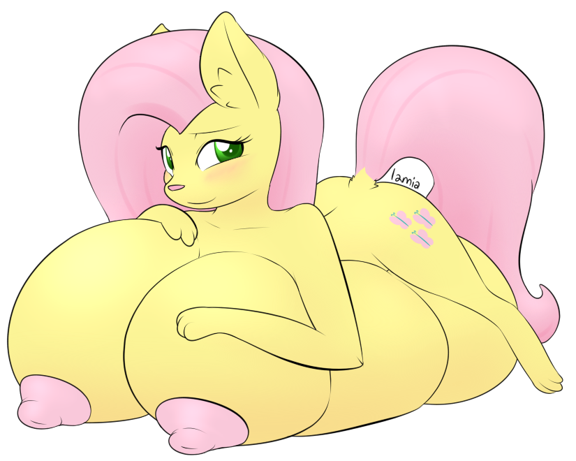 areola big_breasts breasts busty_feral cutie_mark female feral green_eyes hair huge_breasts hyper hyper_breasts long_hair multi_breast nipples nude pink_hair simple_background solo white_background lamiaaaa friendship_is_magic hasbro my_little_pony fluttershy_(mlp) canid canine fox mammal 2016 5:4