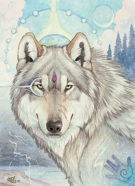 cloud electricity fantasy feral hand_print lightning looking_at_viewer male outside scar sky solo spiritual goldenwolf wolf-of-samhain canid canine canis mammal wolf 2009 graphite_(artwork) mixed_media painting_(artwork) traditional_media_(artwork) watercolor_(artwork)