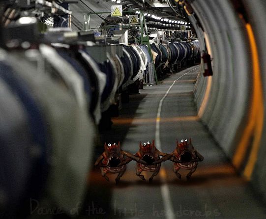 ambiguous_gender dancing group industrial_architecture large_hadron_collider not_furry open_mouth photo_background real text third-party_edit ymxa cern half-life valve alien headcrab 2008 english_text photography_(artwork) shopped