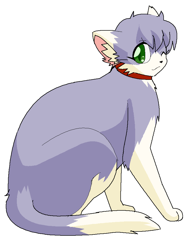 female feral fur green_eyes kemono one_eye_closed purple_body purple_fur solo wink kobuchi_(524koki) domestic_cat felid feline felis mammal aliasing binary_drawing digital_drawing_(artwork) digital_media_(artwork)