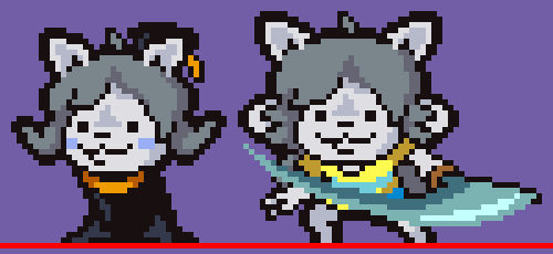 clothed clothing hair melee_weapon pattern_clothing simple_background solo striped_clothing stripes sword topwear weapon white_body chiragischirag dingaling_productions lisa_the_painful undertale undertale_(series) temmie_(undertale) canid canine felid feline mammal tem digital_media_(artwork) low_res pixel_(artwork)