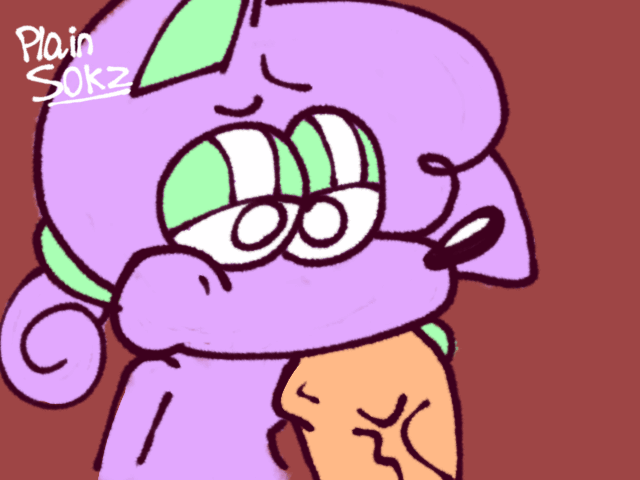 cheek_bulge eye_roll eyeshadow fellatio femboy fur genitals hair half-closed_eyes head_tuft makeup male male/male narrowed_eyes oral penile penis ponytail purple_body purple_fur sex toony tuft vein veiny_penis plainsokz salid 4:3 animated