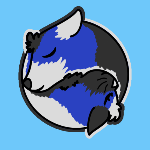 abstract_art black_back black_chest black_ear black_hair black_mouth black_nose blue_background blue_body blue_fur duo eyes_closed female feral fur hair head_on_chest head_tuft long_muzzle male mouth_closed multiple_genders rotating short_muzzle side_view simple_background tuft whiskers white_back white_chest white_ear white_hair white_mouth white_nose yin_yang m3g4 mega_(m3g4) canid canine canis domestic_cat domestic_dog felid feline felis mammal 1:1 2024 animated digital_media_(artwork) high_framerate loop