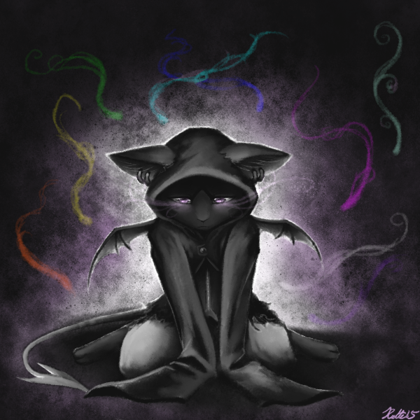 abstract_background anthro clothed clothing female piercing purple_eyes sad simple_background solo conditional_dnp ratte legacy_(ratte) akyri bat domestic_cat felid feline felis hybrid mammal onene 1:1 2015 digital_media_(artwork)