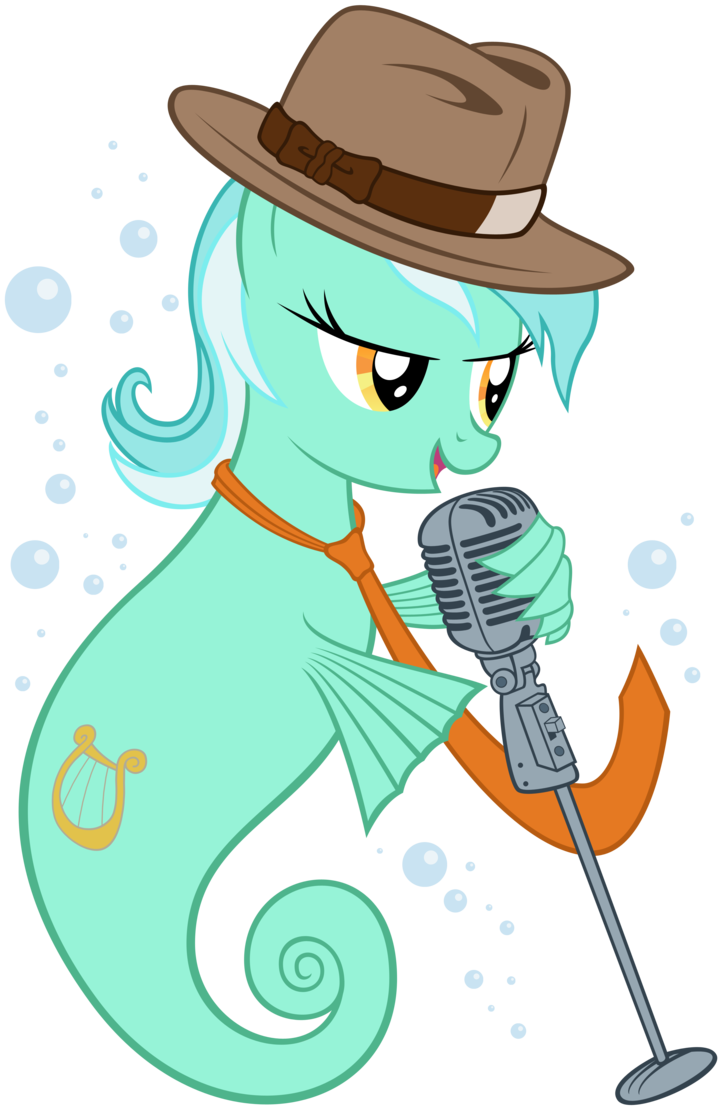 electronics female microphone singing solo vector maximillianveers tygerbug friendship_is_magic hasbro my_little_pony lyra_heartstrings_(mlp) fish marine seahorse syngnathid syngnathiform alpha_channel digital_media_(artwork)