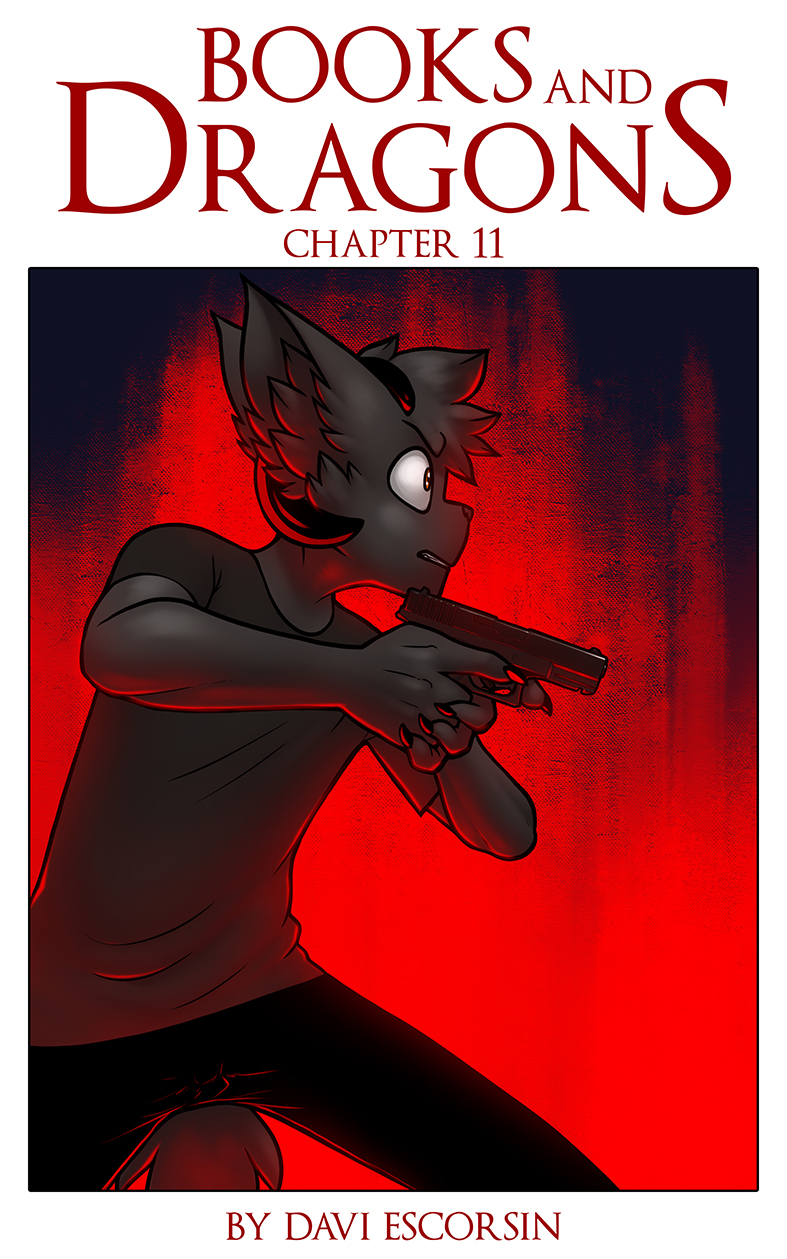 anthro gun handgun horn male pistol ranged_weapon solo weapon davi_escorsin james_howard glock webtoon felix_orlog_(davi_escorsin) domestic_cat felid feline felis mammal comic cover hi_res