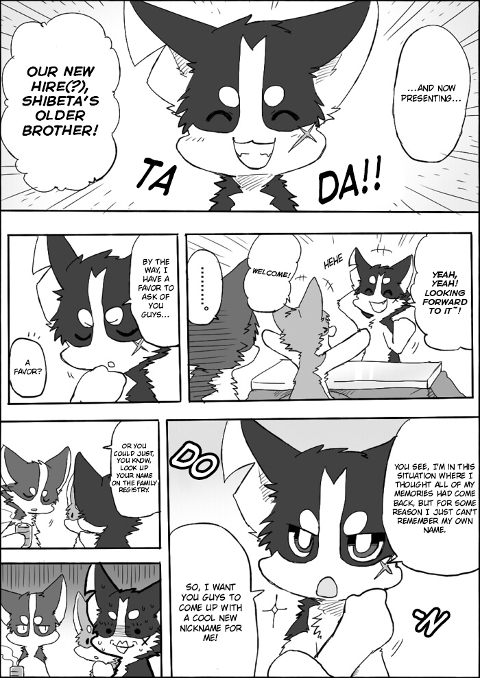 feral semi-anthro text ayaka a-chan kyappy shibeta canid canine canis domestic_dog husky mammal nordic_sled_dog shiba_inu spitz comic english_text monochrome