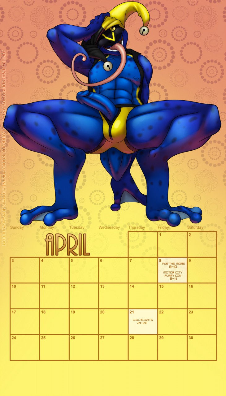 abs anthro april_(month) areola barefoot biped blue_glans blue_penis briefs butt calendar calendar_graphic clothed clothing erection feet fool's_hat genitals glans hat headgear headwear humanoid_genitalia humanoid_penis looking_at_viewer male membrane_(anatomy) nipples one_eye_closed open_mouth pecs penis penis_poking_out penis_through_fly pose raised_arm smile solo spread_legs spreading text toes tongue tongue_out topless underwear webbed_feet webbed_hands theblackrook vin_(tanith) amphibian frog poison_dart_frog english_text hi_res pinup