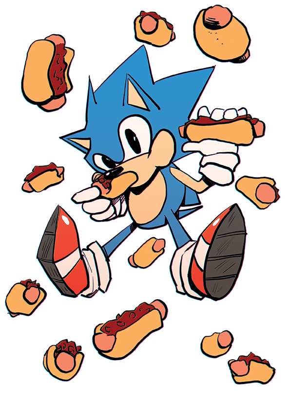 border chili_dog eating food hot_dog male simple_background solo transparent_border copymirror classic_sonic_(universe) sega sonic_the_hedgehog_(series) classic_sonic sonic_the_hedgehog eulipotyphlan hedgehog mammal alpha_channel