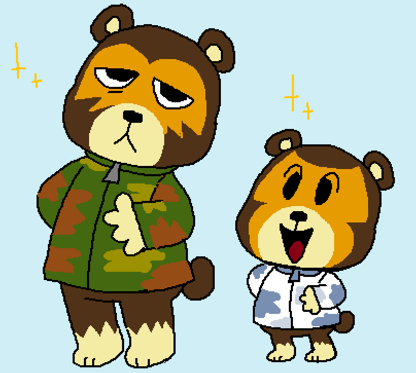 anthro black_nose brown_body brown_fur chibi clothing duo fur male shirt simple_background slightly_chubby topwear mike_cubes animal_crossing nintendo ike_(animal_crossing) poko_(animal_crossing) bear mammal 2020 father_(lore) father_and_child_(lore) father_and_son_(lore) parent_(lore) parent_and_child_(lore) parent_and_son_(lore) son_(lore)