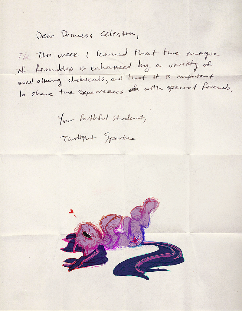 cutie_mark drugs female feral fur hair heart_symbol horn letter lying multicolored_hair on_back purple_body purple_fur purple_hair quadruped solo stoned substance_intoxication tail text two_tone_hair cosmicunicorn friendship_is_magic hasbro my_little_pony mythology twilight_sparkle_(mlp) equid equine mammal mythological_creature mythological_equine unicorn english_text