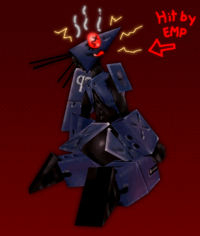 antennae_(anatomy) anthro armor armored_body bodysuit bulge butt clothed clothing directional_arrow electricity gun kneeling low_poly machine male metal pupils ranged_weapon red_eyes rifle skimpy skinsuit solo steam stunned text tight_clothing toothy_grin unusual_pupils weapon x_eye dtstat psycho_patrol_r fan_character killbot_twink_(dtstat) android robot 3d_(artwork) digital_media_(artwork)