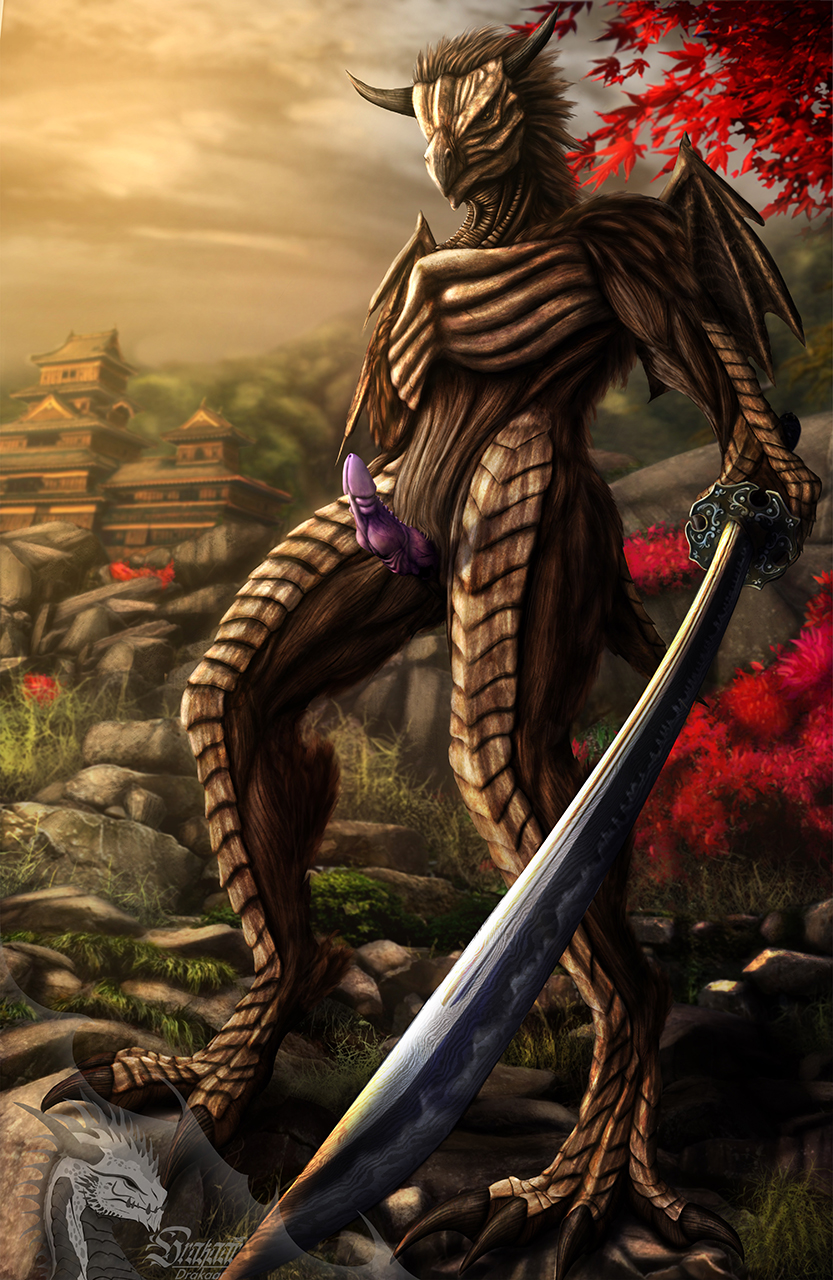 animal_genitalia anthro asian_sword brown_body brown_fur claws detailed_background erection fur genital_slit genitals hair horn katana male melee_weapon nude penis presenting scales sex smile solo sword sword_pointing unusual_anatomy unusual_genitalia unusual_penis weapon wings drakaar bandai_namco dark_souls fromsoftware mythology sekiro:_shadows_die_twice dragon dragonoid_(dark_souls) humanoid mythological_creature mythological_scalie reptile scalie 2021 detailed digital_media_(artwork) hi_res