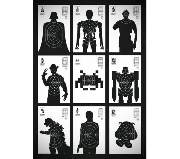 cybernetics gun machine male not_furry_focus ranged_weapon silhouette solo target weapon unknown_artist godzilla_(series) hasbro mario_bros nightmare_on_elm_street nintendo space_invaders square_enix star_wars taito takara_tomy terminator_(franchise) the_matrix toho transformers agent_smith darth_vader freddy_krueger godzilla megatron alien android cyborg goomba kaiju reptile robot scalie t-800_series_(terminator) terminators_(terminator) undead waddling_head zombie crossover monochrome