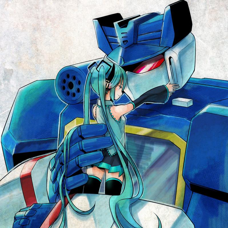 ambiguous_gender armwear blue_hair blush bottomwear clothed clothing decepticon duo elbow_gloves eyes_closed female gloves hair handwear holding_partner hug hugging_another legwear long_hair machine male male/female mask not_furry red_eyes shirt simple_background size_difference skirt smile stockings tail thigh_highs topwear twintails_(hairstyle) vehicle rkp hasbro takara_tomy transformers vocaloid hatsune_miku soundwave cybertronian humanoid living_machine living_vehicle robot 1:1 digital_media_(artwork)