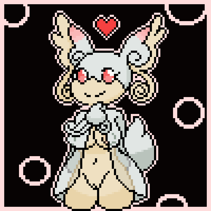 anthro areola breasts clothed clothing female genitals heart_symbol looking_at_viewer navel nipple_outline pokemorph pussy simple_background smile solo imactuallygarbage nintendo pokemon generation_6_pokemon mega_audino mega_evolution pokemon_(species) 1:1 2019 digital_media_(artwork) pixel_(artwork)