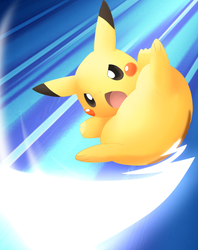 ambiguous_gender attack featureless_crotch fur glowing iron_tail solo underside_view yellow_body yellow_fur pemyu nintendo pokemon generation_1_pokemon mammal pikachu pokemon_(species) rodent