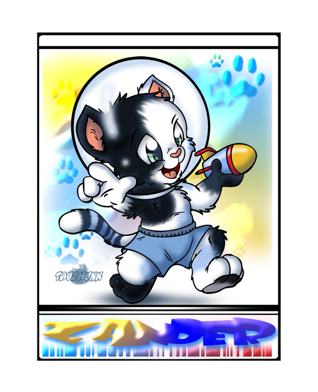 anthro aquarium blush border bottomwear clothed clothing fish_bowl fish_bowl_helmet holding_object male rocket_ship shorts solo tail vivarium white_border young young_anthro tavimunk zander_oro domestic_cat felid feline felis inanimate_object mammal 2011 character_badge_(artwork)