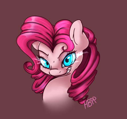 blue_eyes eye_mist female feral fur hair pink_body pink_fur pink_hair simple_background solo lustrous-dreams friendship_is_magic hasbro my_little_pony pinkie_pie_(mlp) earth_pony equid equine horse mammal pony 2013 bust_portrait low_res portrait