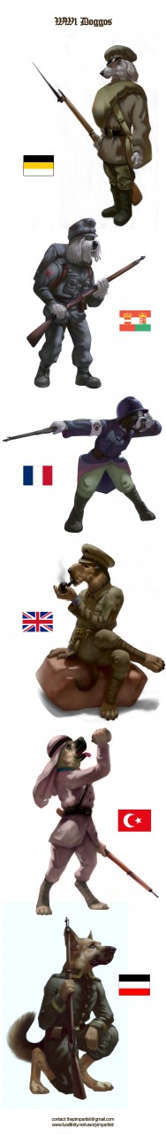 adrian_helmet anthro austria-hungary austria-hungary_flag backpack bag bayonet belt belt_pouch black_eyes black_nose bone boots bottomwear central_powers claws clothed clothing cross crown dual_monarchy eyebrows eyelashes fangs flag flag_(shape) flag_design fluffy fluffy_tail footprint footwear french french_flag fully_clothed fur german_empire german_flag gloves gradient_background grey_body grey_fur gun handwear hat headgear headwear holding_gun holding_object holding_ranged_weapon holding_rifle holding_weapon inner_ear_fluff kneeling knife male military military_cap military_clothing military_uniform nails north_german_confederation_flag open_mouth pants pawprint ranged_weapon remembering rifle rock russia russian_empire russian_flag russian_flag_(1858) shoes simple_background sitting smoke smoking_pipe solo star_and_crescent tail teeth tongue tuft turkey_(country) turkish_flag uniform union_jack weapon white_background world_war_1 thepimpartist airedale_terrier borzoi bulldog canid canine canis domestic_dog french_bulldog german_shepherd herding_dog hungarian_sheepdog hunting_dog livestock_guardian_dog mammal mastiff molosser pastoral_dog sighthound small_molosser terrier toy_dog 2017 hi_res long_image tall_image traditional_media_(artwork)