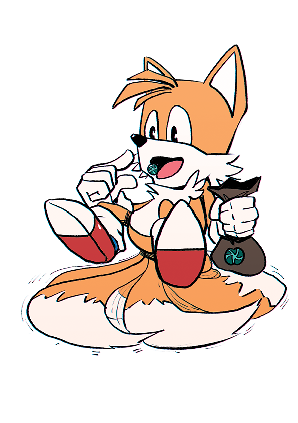 bag border candy dessert eating food fur male mint_(candy) multi_tail orange_body orange_fur solo tail transparent_border copymirror classic_sonic_(universe) sega sonic_the_hedgehog_(series) classic_tails miles_prower canid canine fox mammal alpha_channel