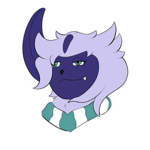 outline simple_background smile sticker transparent_background white_outline kobada_(artist) nintendo pokemon chibi_the_absol absol generation_3_pokemon pokemon_(species) 1:1 alpha_channel bust_portrait headshot_portrait low_res portrait