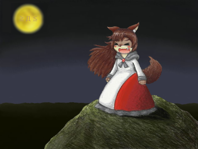 >_< anthro anthrofied blush brown_body brown_fur brown_hair brown_tail clothing dress emoticon eyes_closed fangs female full_moon fur hair howl long_hair moon multicolored_clothing multicolored_dress night open_mouth rock shadow solo tail teeth two_tone_clothing two_tone_dress shinigami1919 manatsu_no_yo_no_inmu mythology touhou kagerou_imaizumi yajuu_senpai canid canine canis mammal mythological_canine mythological_creature werecanid werecanine werecreature werewolf wolf 2014 4:3