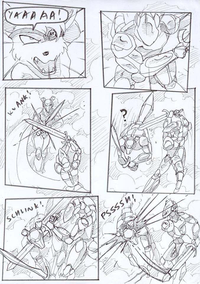 anthro attack battle_cry decapitation dialogue duo eye_patch eyewear fail fake_blood fight flying_machine machine male mecha melee_weapon motion_lines onomatopoeia open_mouth question_mark screaming severed_body_part severed_head slicing smoke solo sound_effects speech_bubble sword swordfight text weapon kitfox-crimson stolen_generation duncan_(kitfox_crimson) kangaroo macropod mammal marsupial black_and_white comic english_text monochrome sketch