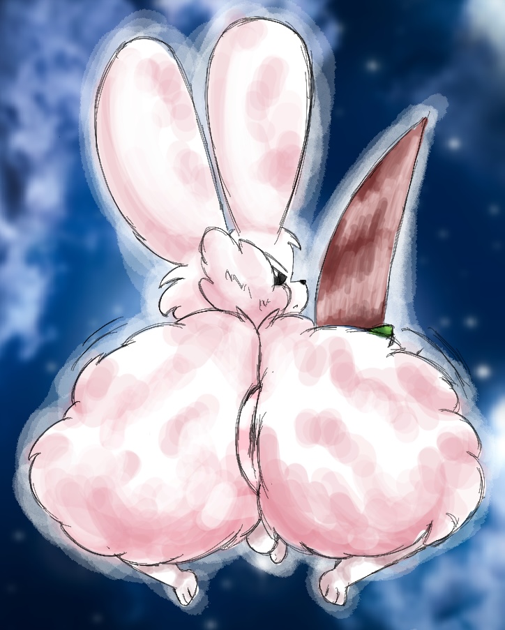 angry animal_genitalia animal_penis anthro anus anus_focus big_butt butt cosmic_background expressions femboy genitals huge_butt huge_hips huge_thighs lagomorph_penis light looking_at_viewer looking_back male melee_weapon moon moonlight penis puffy_anus rabbit_ears scut_tail short_tail sky small_penis solo star starry_background starry_sky sword tail thick_thighs weapon wide_hips rogywantscoffee fan_character lagomorph leporid mammal rabbit