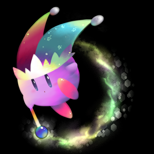 ambiguous_gender blush clothing hat headgear headwear magic_wand not_furry pink_body solo box_xod kirby_(series) nintendo beam_kirby kirby waddling_head 1:1 2019 digital_media_(artwork) low_res