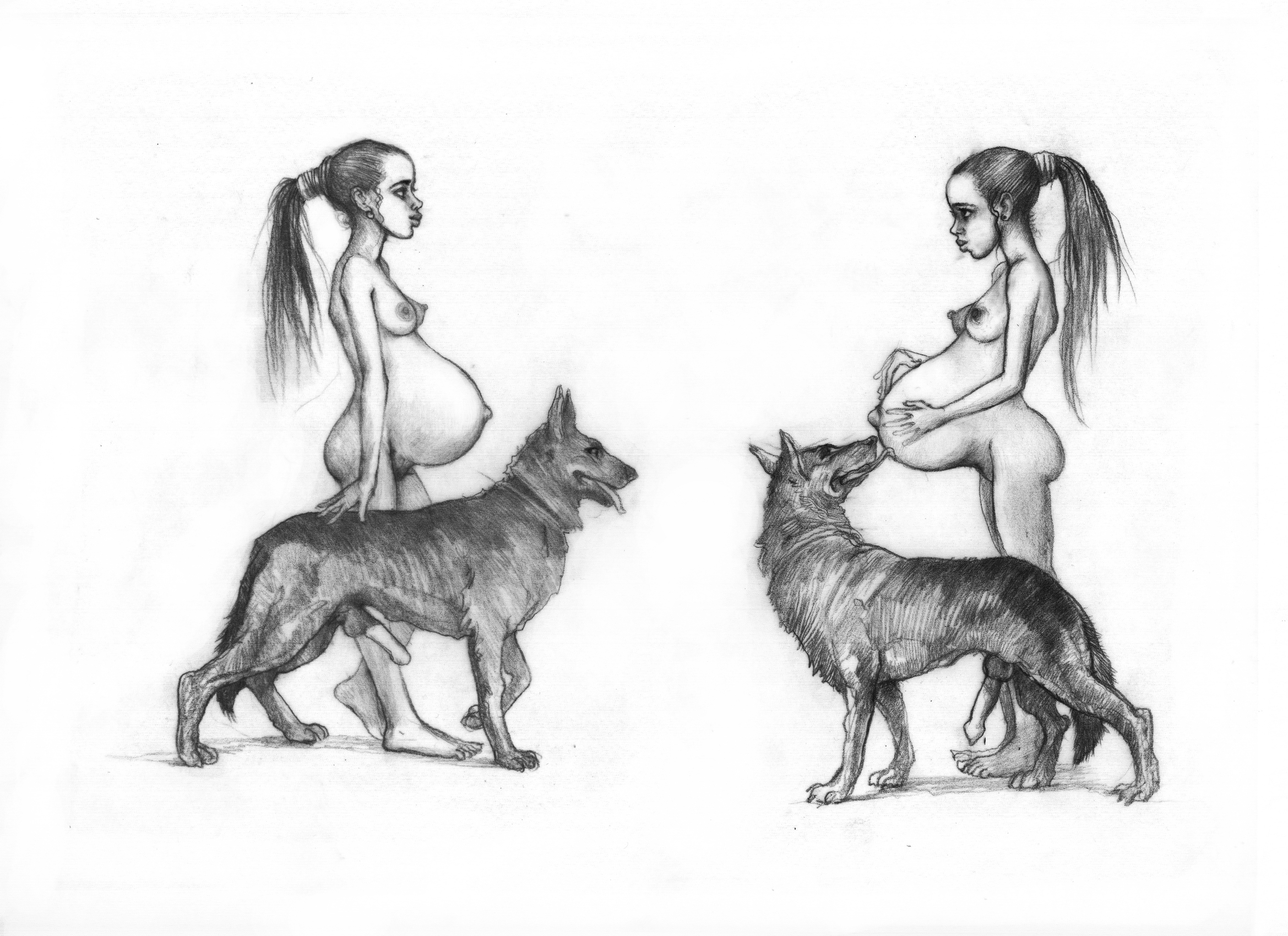 голые и беременные с животными фото 6