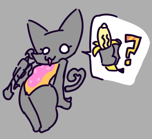 :3 anthro banana female food fruit gesture goofy_smile hand_gesture handjob_gesture implied_penis inviting_to_sex owo plant question_mark solo speech_bubble suggestive suggestive_gesture tail tail_gesture tail_heart poundfulpanda nyan_cat_(copyright) pop-tarts nyan_cat domestic_cat felid feline felis mammal low_res meme