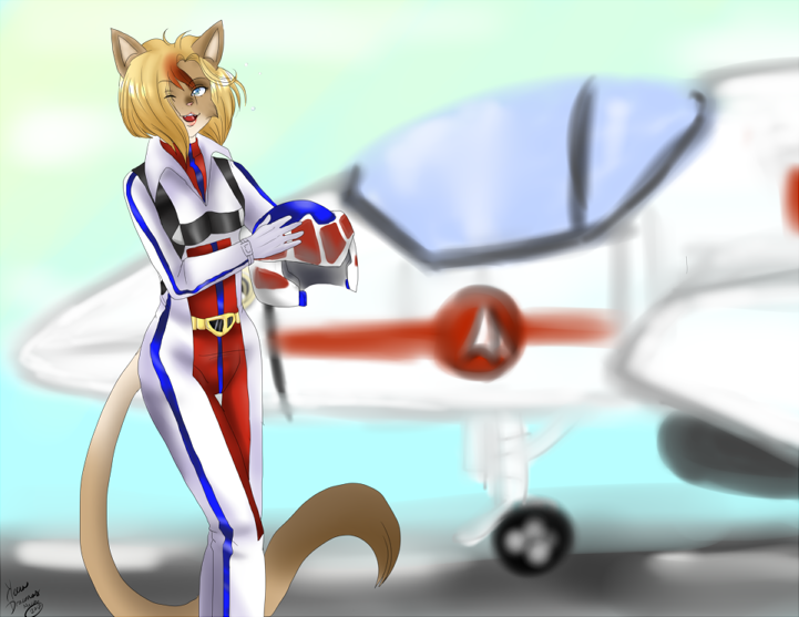 aircraft airplane anthro armor clothing cosplay female headgear helmet jet pilot solo suit tail uniform vehicle young young_anthro young_female lieutenantrejection macross macross_saga robotech isra_malai_(gingerm) rick_hunter domestic_cat felid feline felis mammal siamese