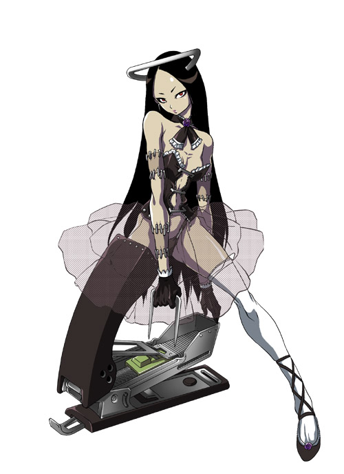 clothed clothing corset female legwear lingerie not_furry panties skimpy solo spreading spread_legs stapled stapler stockings topwear underwear what what_has_science_done pavypavy human mammal