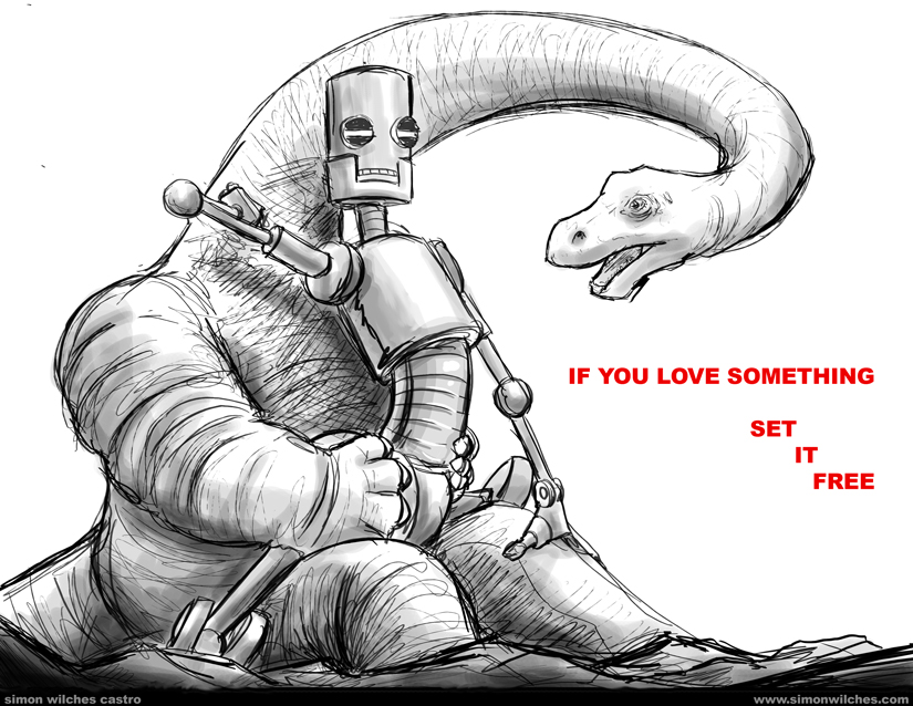 ambiguous_gender chair_position duo from_behind_position interspecies machine open_mouth quote sex simple_background size_difference technophilia text white_background simon_wilches_castro dinosaur humanoid prehistoric_species reptile robot sauropod sauropodomorph scalie english_text monochrome