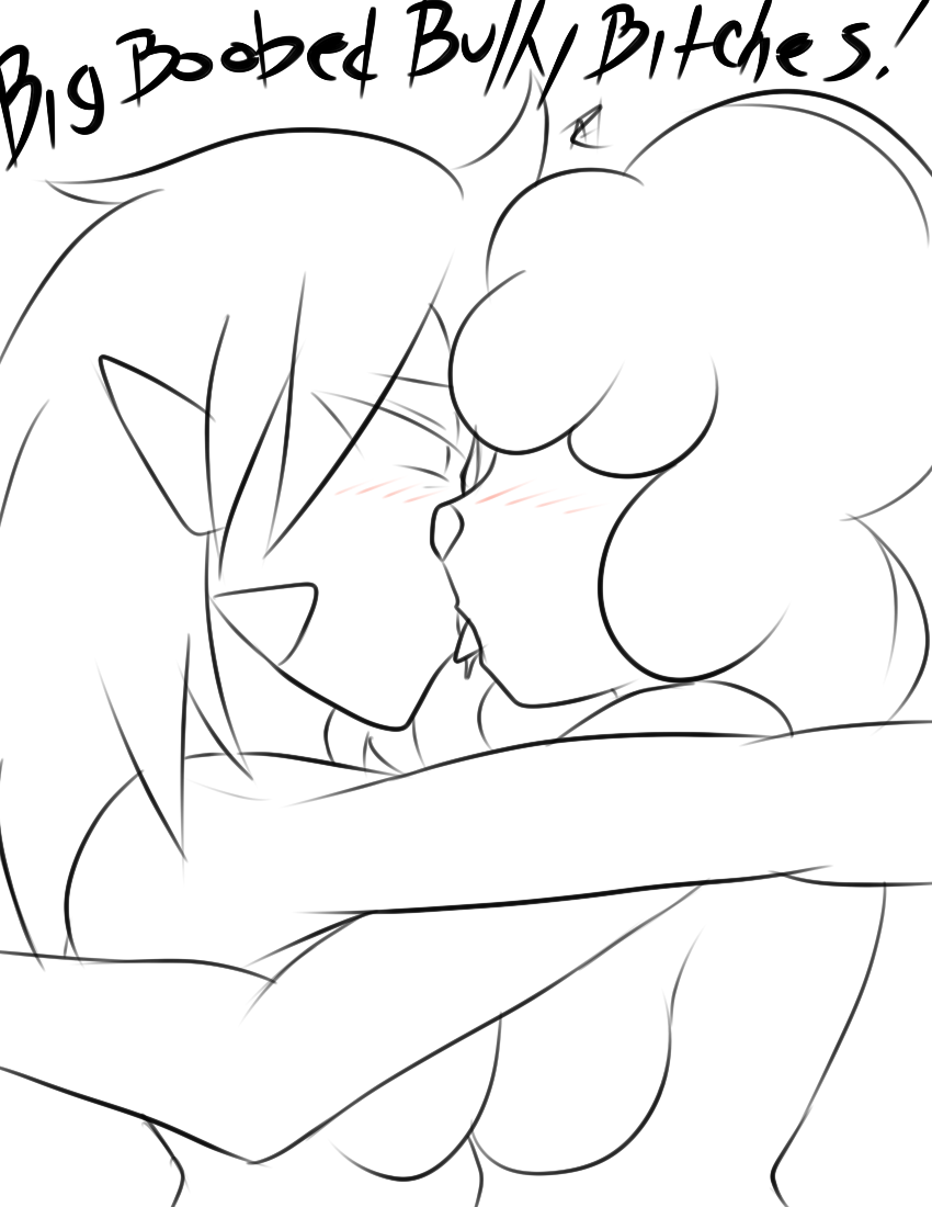 blush bodily_fluids breast_squish breasts breasts_frottage duo female female/female hair hair_over_eyes hug kissing making_out nude saliva side_boob squish text tongue tongue_out inuyuru cartoon_network the_amazing_world_of_gumball jamie_(tawog) tina_rex animal_humanoid bovid caprine dinosaur humanoid mammal prehistoric_species reptile scalie theropod tyrannosaurid tyrannosauroid tyrannosaurus tyrannosaurus_rex 2014 english_text restricted_palette