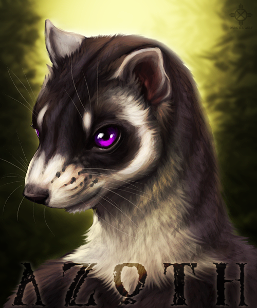 ambiguous_gender fur purple_eyes smile solo whiskers cedarwolf domestic_ferret mammal mustelid musteline true_musteline weasel 2013 5:6 character_badge_(artwork)