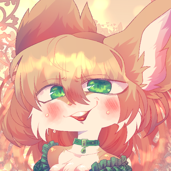 ambiguous_gender anthro brown_body brown_fur fur green_eyes smile solo sinnerpen mammal unknown_species 1:1 bust_portrait icon portrait warm_colors