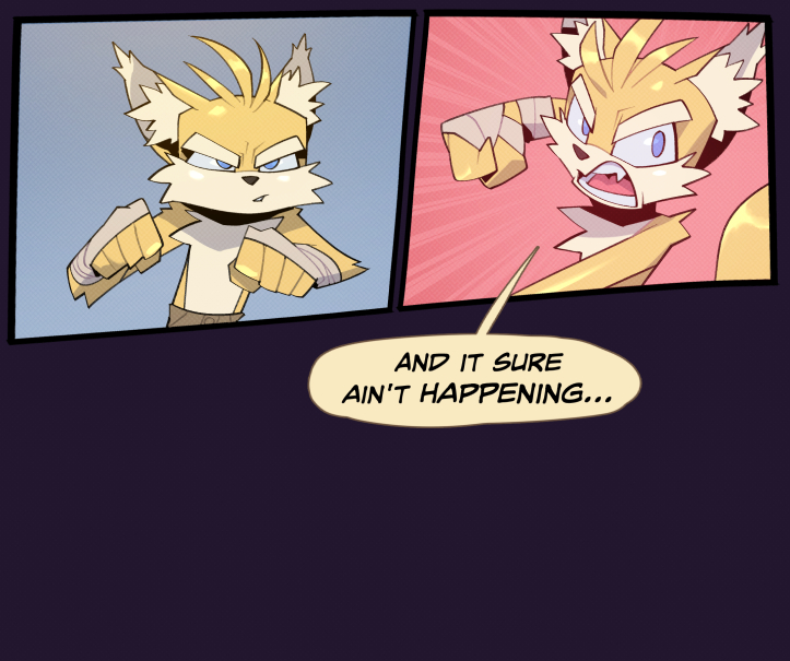 age_difference angry anthro bandaged_hands big_breasts blonde_hair blue_eyes breasts clothed clothing duo female fur hair inner_ear_fluff male male/female narrow_hips older_female speech_bubble tan_body tan_skin text topless topless_anthro topless_male tuft yellow_body yellow_fur younger_male bigdad sega sonic_the_hedgehog_(series) miles_prower miles_prowr_(bigdad) rouge_the_bat bat canid canine fox mammal comic english_text