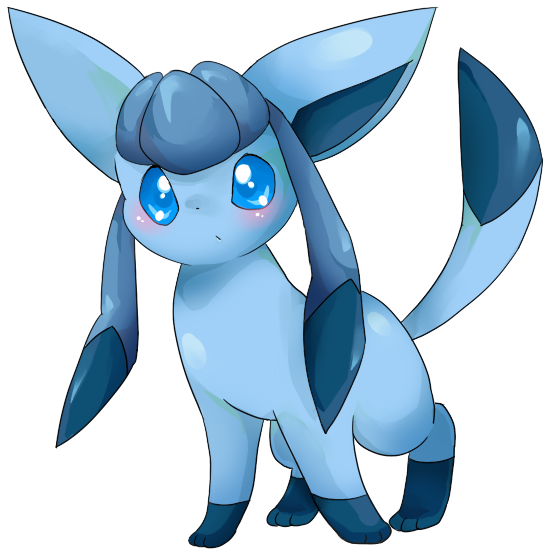 ambiguous_gender blue_eyes feral looking_at_viewer solo tail toraneko38 nintendo pokemon eeveelution generation_4_pokemon glaceon pokemon_(species)