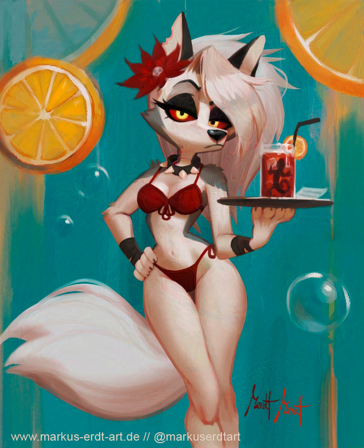 accessory annoyed anthro beverage bikini clothed clothing collar curvy_anthro curvy_female curvy_figure female flower flower_in_hair food frown fruit hair hair_accessory hands_on_waist holding_object hourglass_figure hourglass_figured_anthro hourglass_figured_female legs_together lemon lemonade lingerie looking_at_viewer midriff navel plant pupils red_bikini red_clothing red_sclera red_swimwear skimpy slim solo spiked_collar spikes standing string_bikini swimwear tail thigh_gap two-piece_swimsuit unimpressed wide_hipped_anthro wide_hipped_female wide_hips wristband yellow_pupils markuserdtart helluva_boss mythology loona_(helluva_boss) canid canid_demon canine demon hellhound lizard mammal mythological_canine mythological_creature reptile scalie adversarial_noise