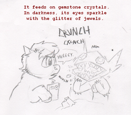 ambiguous_gender crunch dialogue duo eating feral frown fur gem holding_object holding_pokedex hooves mane open_mouth pokedex pokedex_entry red_text sharp_teeth simple_background snout sound_effects speech_bubble teeth text unguligrade white_background ed_mortis fluffy_pony nintendo pokemon fluffy_pony_(species) generation_3_pokemon mammal pokemon_(species) sableye 2024 crossover english_text graphite_(artwork) greyscale low_res monochrome pencil_(artwork) sketch traditional_media_(artwork)