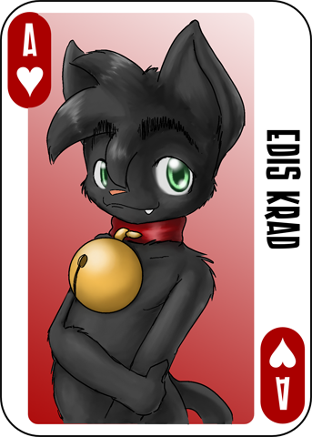 ace_of_hearts anthro arm_in_front bell bell_collar bent_arm card card_template collar collar_only extended_arm hand_on_arm hand_on_elbow hand_on_own_arm hand_on_own_elbow heart_symbol hearts_(suit) holding_arm male nude playing_card playing_card_template solo suit_symbol tail young young_anthro young_male edis_krad edis_(edis_krad) domestic_cat felid feline felis mammal low_res