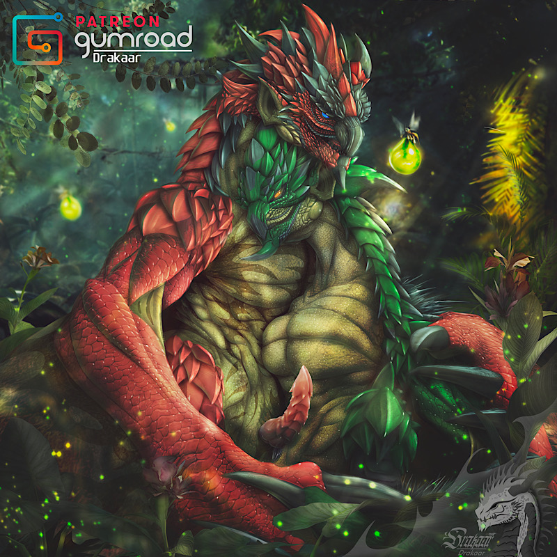 claws detailed_scales duo erection female feral finger_claws forest genitals green_body green_scales gumroad_logo hug male male/female penis plant red_body red_scales scales text tree drakaar capcom european_mythology gumroad monster_hunter mythology patreon dragon flying_wyvern mythological_creature mythological_scalie rath_wyvern rathalos rathian scalie western_dragon wyvern 1:1 artist_name detailed shaded watermark