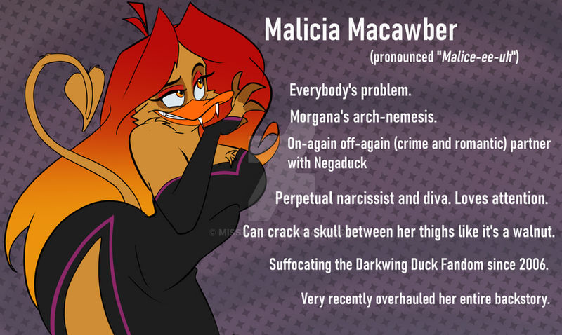 anthro big_butt black_clothing black_dress butt clothing dress female hair looking_up red_hair smile smug_face tail text monstrous-turtles malicia_macawber anatid anseriform avian bird duck english_text